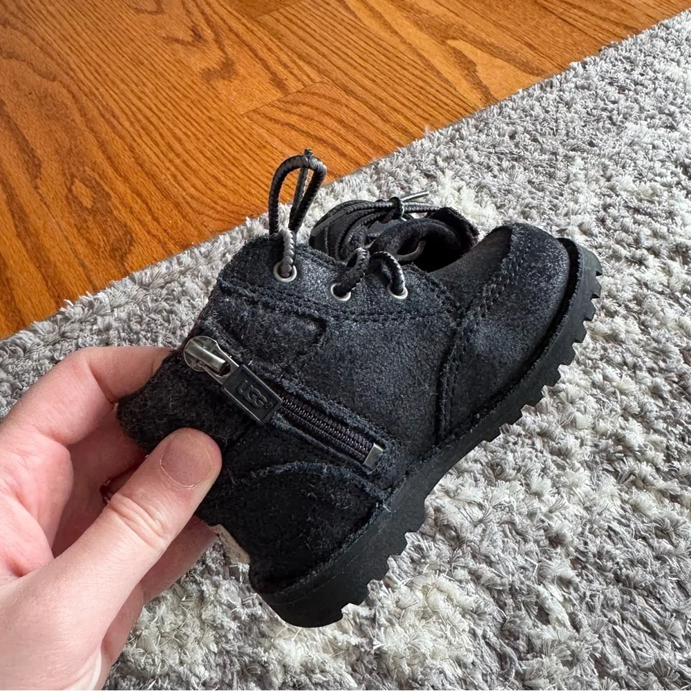UGG Toddler Orin Wool Boots Lace Up w/ Zipper